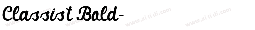 Classist Bold字体转换